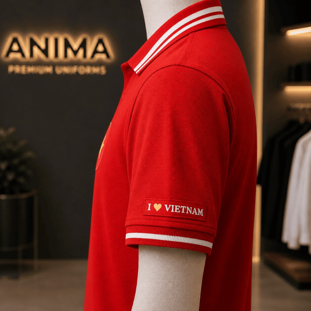 ÁO POLO NAM, NỮ CỜ ĐỎ SAO VÀNG