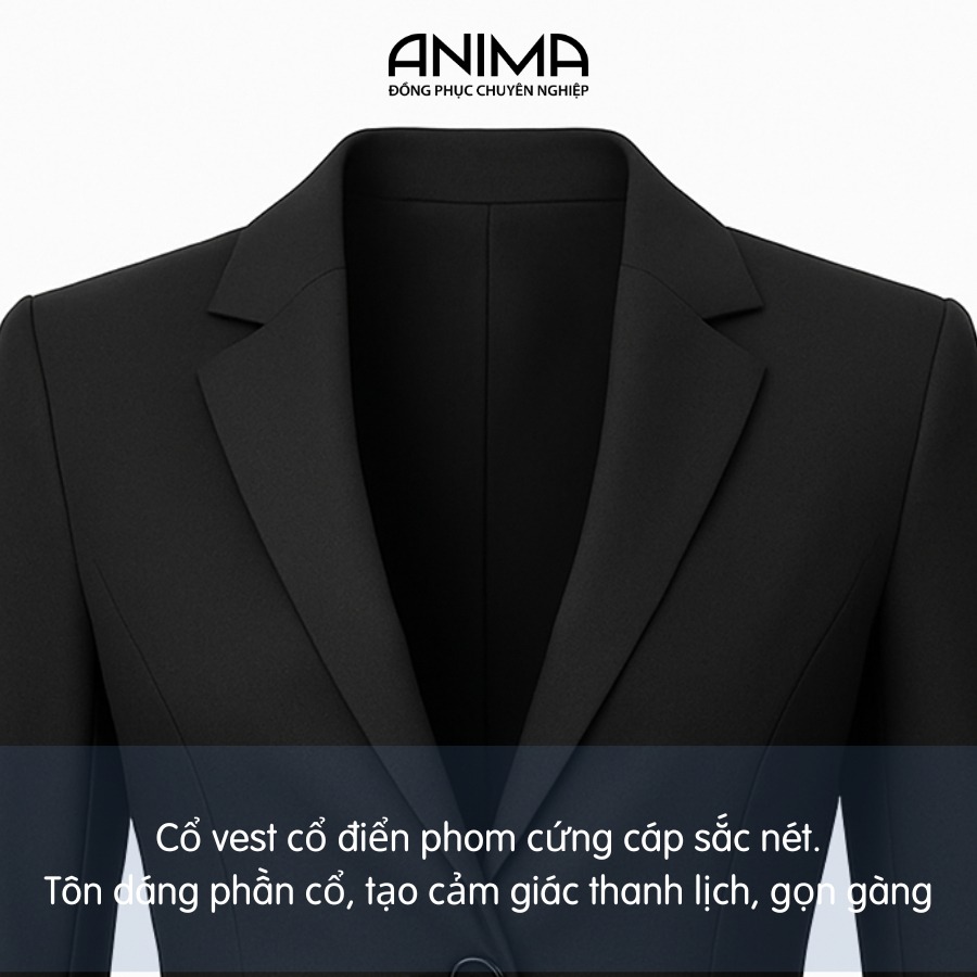 SET ÁO VÁY VESTON NỮ ANIMA TẶNG KÈM ÁO SƠ MI