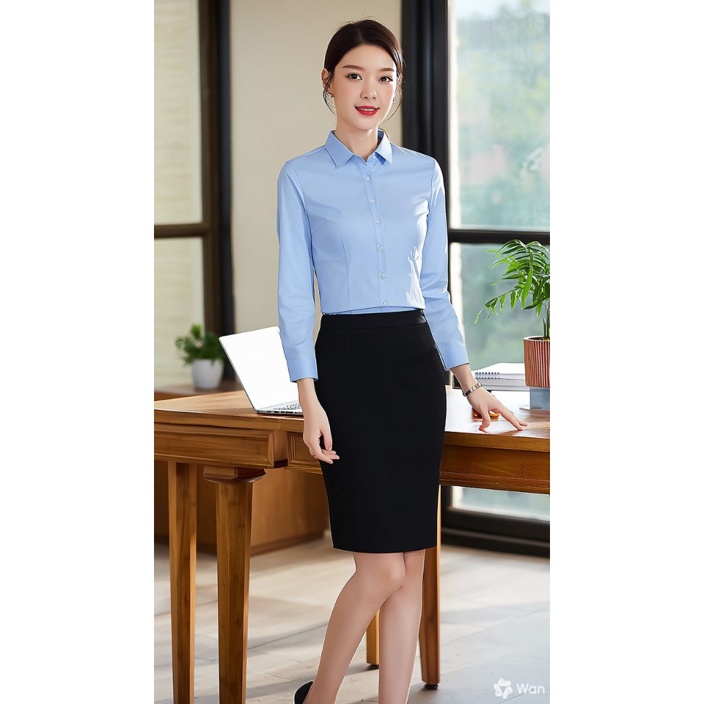 ÁO SƠ MI NỮ DÀI TAY ANIMA FORM SLIMFIT