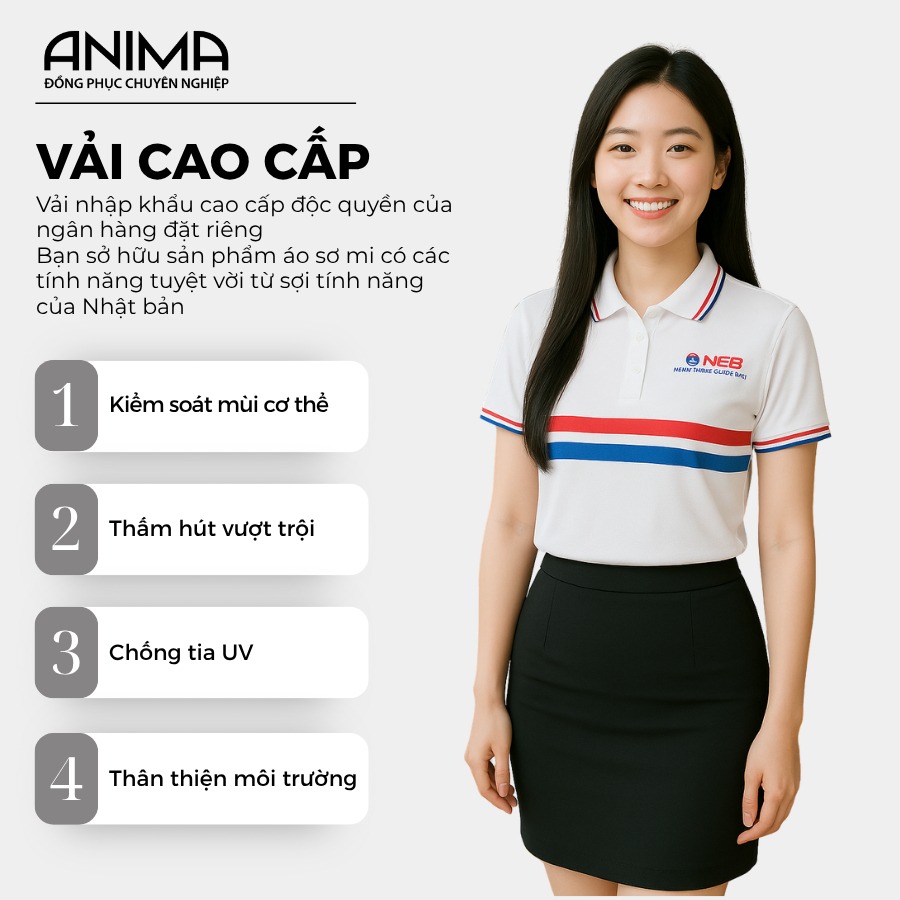 ÁO ĐỒNG PHỤC NAM, NỮ NGÂN HÀNG QUỐC DÂN NCB 